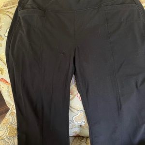 ATHLETA , boot cut yoga-type pants, black
